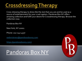 Crossdressing Therapy