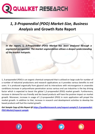 Global 1, 3-Propanediol (PDO) Market Outlook and Forecast 2020-2027