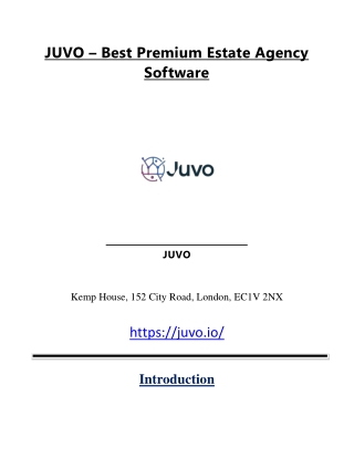 JUVO – Best Premium Estate Agency Software