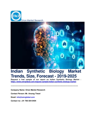Indian Synthetic Biology Market Trends, Size, Forecast - 2019-2025