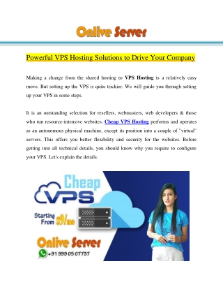 Cheap VPS Server Hosting for large sites and huge traffic - Onlive Server