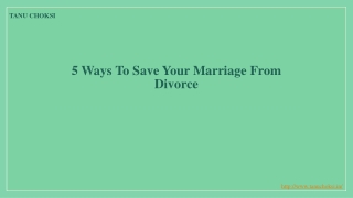 5 Ways To Save Your Marriage From Divorce