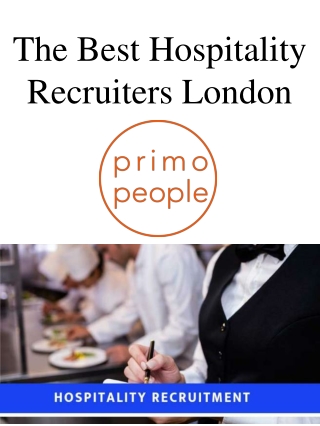 The Best Hospitality Recruiters London