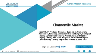 Chamomile Market Size & Share 2020 Research Analysis and Industry Forecast to 2025