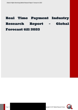 Real Time Payment Industry Research Report – Global Forecast till 2023