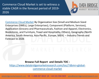 Commerce Cloud Market is set to witness a stable CAGR in the forecast period of 2019-2026