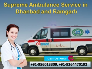 Medivic Ambulance Service in Dhanbad and Ramgarh provides full advanced ICU emergency medical facilities for your loved