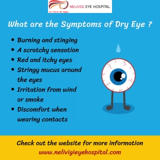 Symptoms of Dry Eyes | Dry Eye Treatment | Eye Care Hospitals Near Me | Nelivigi Eye Hospital