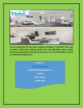 Get Home Makeover Packages Auckland | Value Home Staging