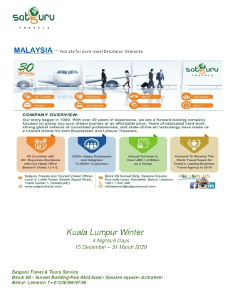 MALAYSIA Budget Travel 2020