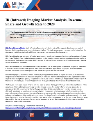 IR (Infrared) Imaging Market Analysis, Revenue, Share and Growth Rate to 2020