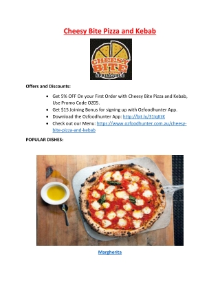 5% Off - Cheesy Bite Pizza and Kebab Restaurant Menu in Springvale VIC