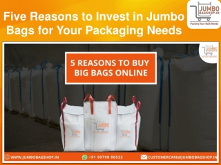 Five Reasons to Invest in Jumbo Bags for Your Packaging Needs