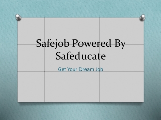 Safejob- Improve Soft Skills