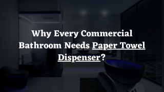 Paper Towel Dispenser For Bathroom