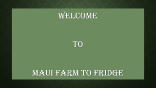 Private Chef Services Maui