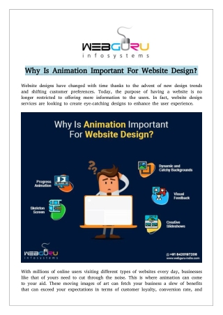 Why Is Animation Important For Website Design?