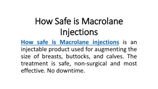 How Safe is Macrolane Injections