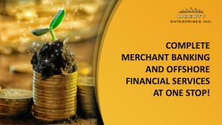 Complete Merchant Banking and Offshore Financial Services at One Stop!