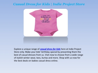 Casual Dress for Kids | Indie Project Store