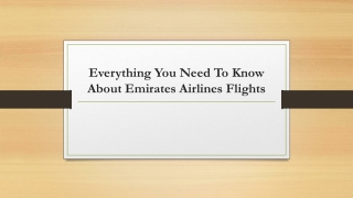 Everything You Need To Know About Emirates Airlines Flights