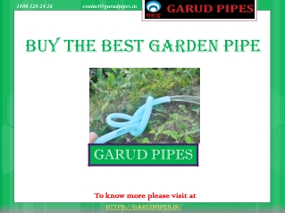 Buy The Best Garden Pipe Online