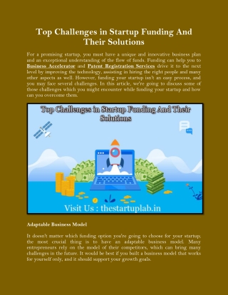 Top Challenges in Startup Funding And Their Solutions