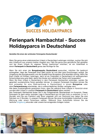 Ferienpark Hambachtal