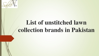 List of unstitched lawn collection brands in Pakistan