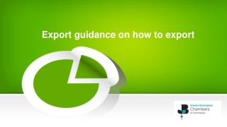 Export guidance on how to export