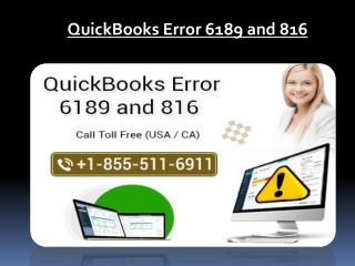 QuickBooks Error 6189 and 816