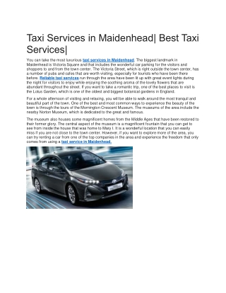 | Best Taxi Services