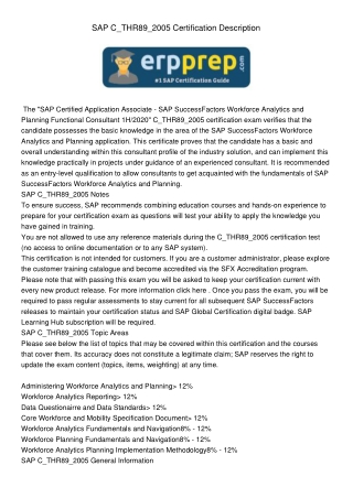 C_THR89_2005  Certification