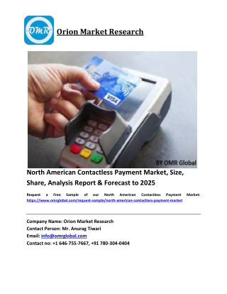 North American Contactless Payment Market Size, Industry Trends, Share and Forecast 2019-2025