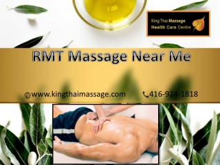 RMT Massage near Me in Toronto by professional therapist - King Thai Massage