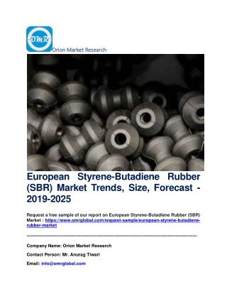European Styrene-Butadiene Rubber (SBR) Market Trends, Size, Forecast - 2019-2025