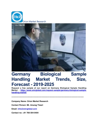 Germany Biological Sample Handling Market Trends, Size, Forecast - 2019-2025