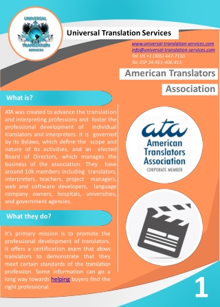 Who is the ATA, what they do when they started and how they help translation agencies.