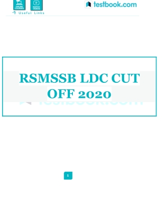 RSMSSB LDC Cut Off 2020