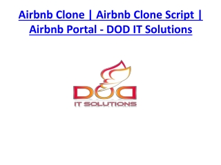 Airbnb Clone | Airbnb Clone Script | Airbnb Portal - DOD IT Solutions