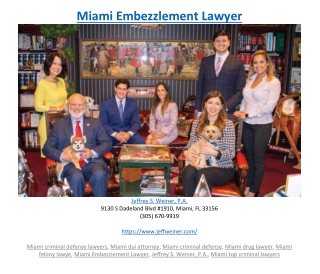 Miami Embezzlement Lawyer