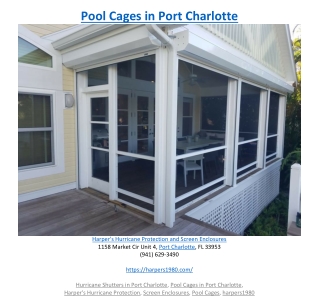 Pool Cages in Port Charlotte