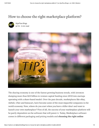 How to choose the right marketplace platform?