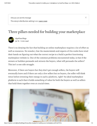 Three pillars needed for building your marketplace