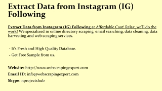 Extract Data from Instagram (IG) Following