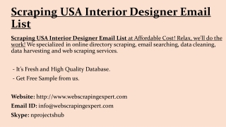 Scraping USA Interior Designer Email List