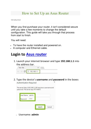 Asus router