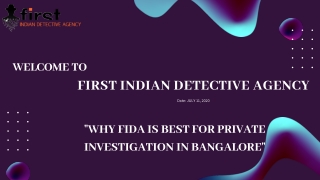 Why FIDA Detectives is Best for Private Investigation in Bangalore?