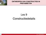 ONTWERPEN VAN CONSTRUCTIES IN PREFABBETON