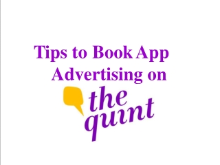The Quint App Advertising Rates and Ad Options
